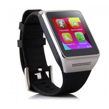Atongm W008 Smart Watch Phone Bluetooth Watch 1.54inch Pedometer Anti-lost Black Sliver