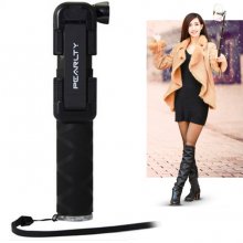 iPearl Pearlty Porket Monopod Selfie Stick+Bluetooth Shutter+Clip Holder+Buckle Black