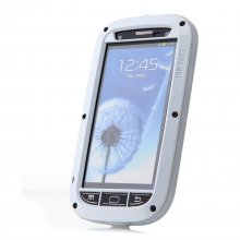 LOVE MEI Shockproof Waterproof Rugged Gorilla Metal Case For Samsung Galaxy S3 White