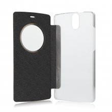 Original Protective Case S-View Flip Cover Battery Case for ECOO E04 Smartphone- White