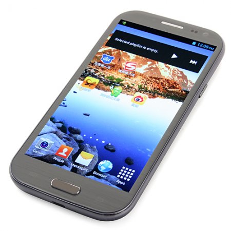 Used Feiteng H9500 S4 Smartphone Android 4.2 MTK6589 5.0 Inch HD IPS Screen - Grey