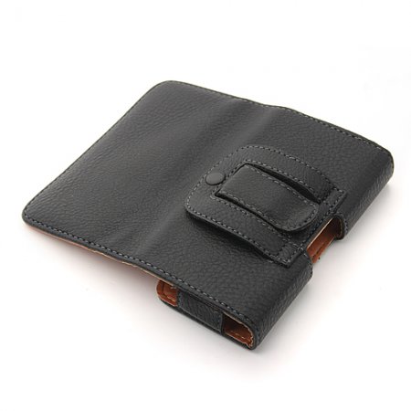 Magnetic Closure Protective Leather Case Cover for iPhone 4/4S Sony ST25i HTC ONE V Black