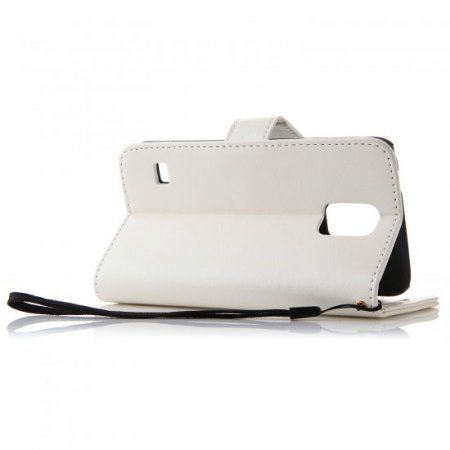 Fashion Multifunctional Pocket Style PU Leather Stand Case for Samsung Galaxy S5 White