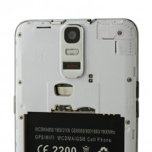 T6S Smartphone Android 4.4 MTK6582 3G NFC Finger Scanner 5.5 Inch HD Screen- White