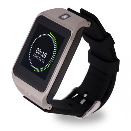 Uhappy UW1 GSM Smart Watch Camera Bluetooth NFC TF Card Wristwatch Sliver