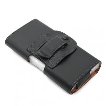 Smooth Magnetic Closure Protective Leather Case Cover for Hero V6888 Smartphone Black