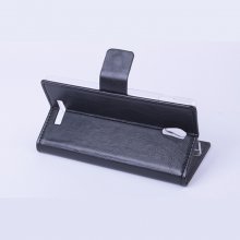 Leather Flip Cover Case Stand for Nibiru H1 Smartphone Black