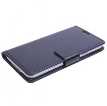 Leather Flip Cover Case Protect Case Stand for Cubot X9 Smartphone Black