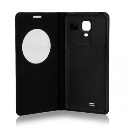 Original Protective Case S-View Flip Cover for DOOGEE Iron Bone DG750 Smartphone Black