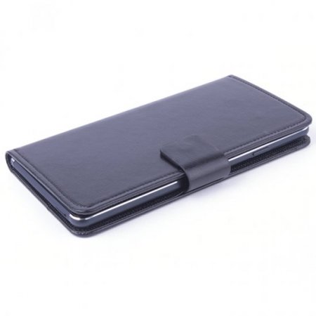 Leather Flip Cover Case Stand for Elephone G7 Smartphone Black