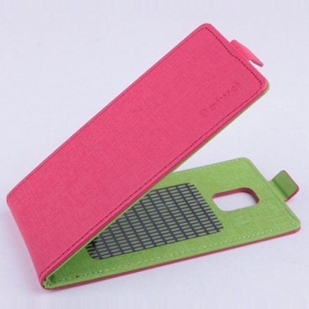 Leather Flip Cover Stand Case for DOOGEE DG310 Smartphone Rose