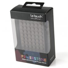 Le touch 4000mAh Universal Power Stone Power Bank Double USB for iPhone iPad Smart Phone Tablet- Coffee