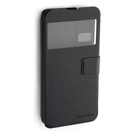 ZeroFire S-View Flip Cover Case for ZOPO C2 ZP980 ZP80+ Smartphone- Black