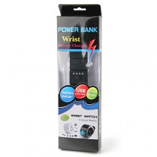 Power Bank Wrist 1500mAh Battery Charger Mini USB Port Black
