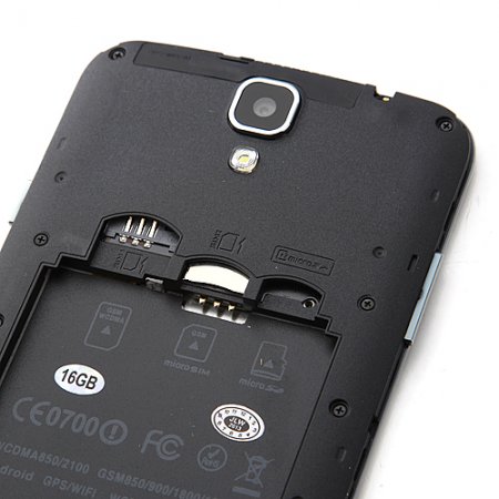 N9600 Smartphone Android 4.2 MTK6589T Quad Core 6.0 Inch 1GB 16GB HD Screen Gesture Sensing- Blue