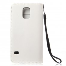 Fashion Multifunctional Pocket Style PU Leather Stand Case for Samsung Galaxy S5 White