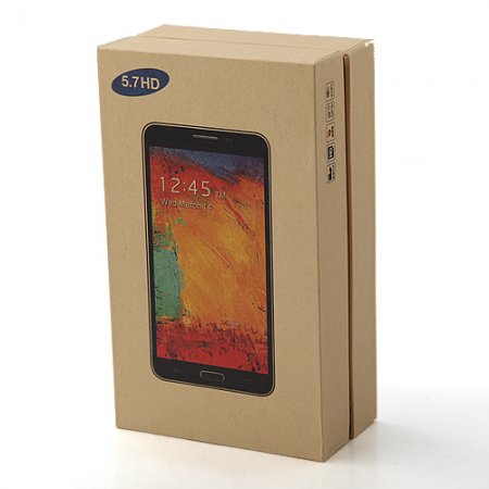 N3 Smartphone Android 4.2 MTK6589 Quad Core 5.7 Inch 1GB 8GB IPS HD Screen- Black