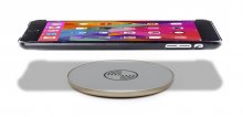 UP5 Portable Round Qi Wireless Charging Transmitter with LED Indicator 5W Gold