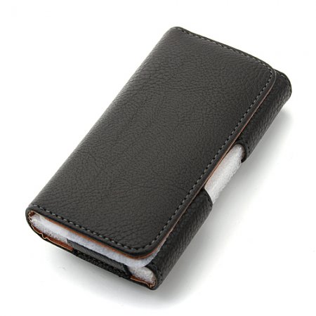 Magnetic Closure Protective Leather Case Cover for Samsung i9100 i9003 S4 HTC ONE S Black