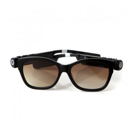 V1 Smart Glasses Camera Bluetooth Call and Music with Flash Light Mic. GPS Brown