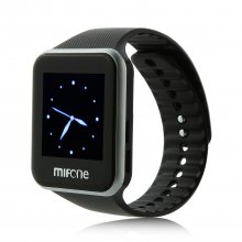 MIFone W15 2.5D Sapphire Glass Smart Bluetooth Watch 1.5" Screen TPSiV Safe Strap Black