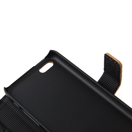 Magnetic Closure Protective Flip Cover Stand Litchi Stripe Leather Case for iPhone5c