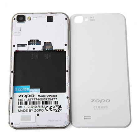 ZOPO ZP980+ Smartphone MTK6592 Octa Core 5.0 Inch FHD Screen 32GB - White