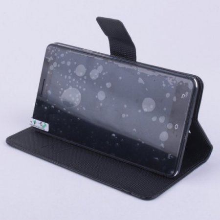 Flip Leather Cover Stand Case for ECOO E02 Pro Shinning Smartphone Black