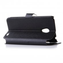 Fashion Flower Show Leather Stand Case Cover for MEIZU MX3 Smartphone Black