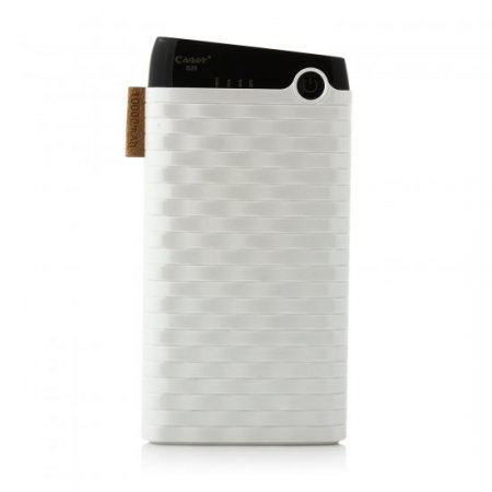 Cager S13 10000mAh Portable Dual USB Output Power Bank for Smartphones Tablet PC White