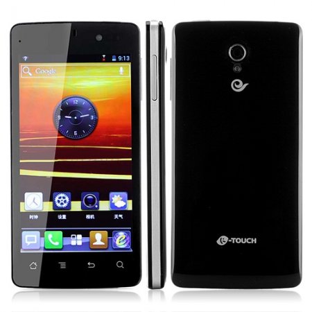 K-Touch E616 Smartphone Android 4.1 MSM8625Q Quad Core 4.5 Inch 4GB 5.0MP Camera- Black