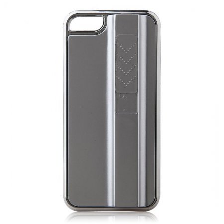 Back Case Back Cover with Electronic Lighter for iPhone 5 Silver