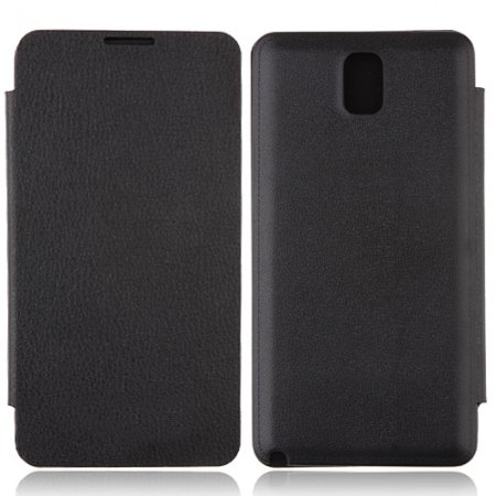 Portable Leather Flip Case Cover for Samsung Galaxy Note III Black