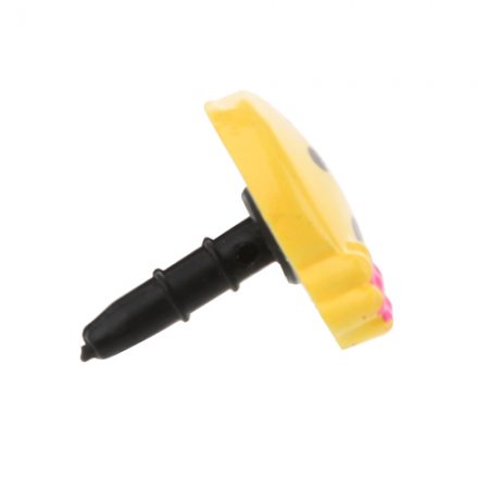 Smiling Face Earphone Jack Dustproof Plug Set 5Pcs Yellow