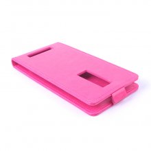 Leather Flip Cover Case Stand for Leagoo Lead 1 Smartphone Pink