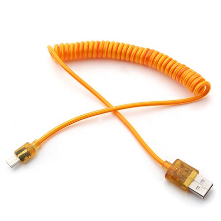 1m Luminous Spring Wire USB Cable for Samsung 4-color