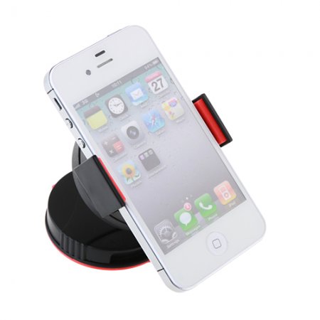 Universal Mobile Phone Windshield Car Holder Black + Red