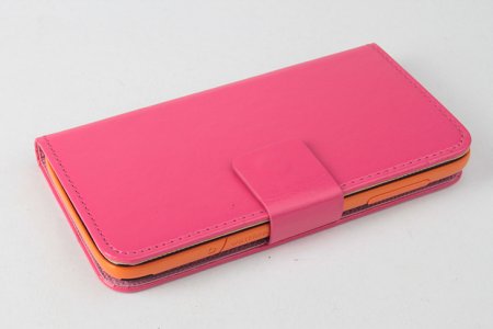 Protective PU Leather Flip Case for Cubot S222 Smartphone Rosy