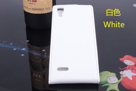 Leather Flip Cover Stand Case for DOOGEE DG900 Smartphone White