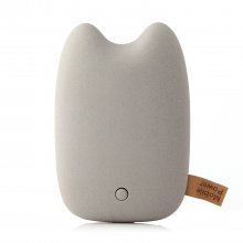 Totoro 9000mAh Dual USB Power Bank with 4-in-1 USB Cable for Smartphone Grey