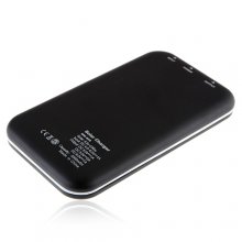 3500mAh Solar Charger Power Bank with 6 Connectors for iPhone Smart Phone- Black
