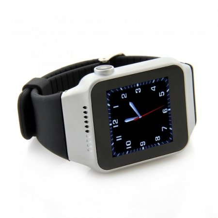 S39 Smart Watch Phone 1.54 Inch Touch Screen Bluetooth Camera FM Black+Silver