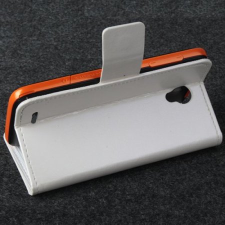 Protective PU Leather Flip Case for JIAYU G2F Smartphone White