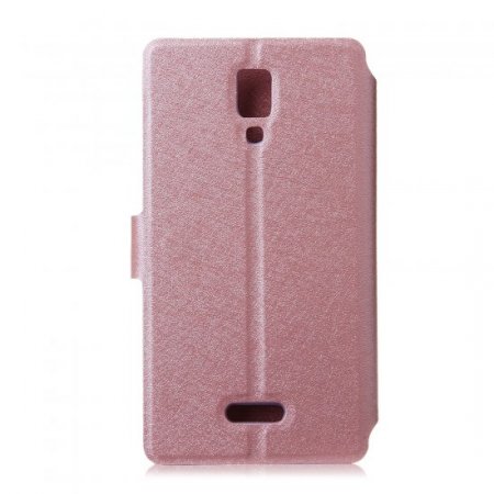 Fashion Flower Show Leather Stand Case Cover for Coolpad 7295C Smartphone Champagne