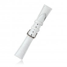 Crocodile Split Leather Buckle Watch Bands Straps For Apple Watch 38mm&42mm White