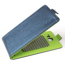 Fashion Contrast Color Leather Flip Case Cover for iNew V3 Smartphone Black