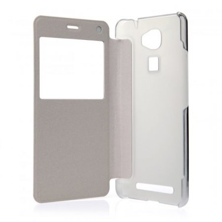 Original Protective Case S-view Flip Cover Case for Oukitel U8 Smartphone White
