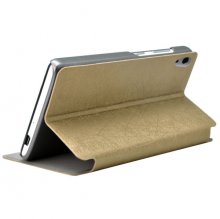 Elegant S-View Flip Cover Case Stand Case for Coolpad 1S 9976T Phablet- Golden