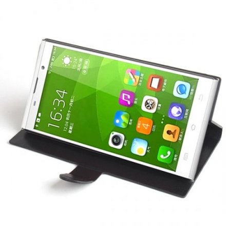 Protective PU Leather Flip Case for JIAYU G6 Smartphone Black