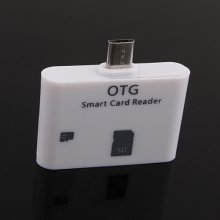 Micro USB Smart Card Reader for OTG Enabled Smartphone Tablet PC Support SD/TF